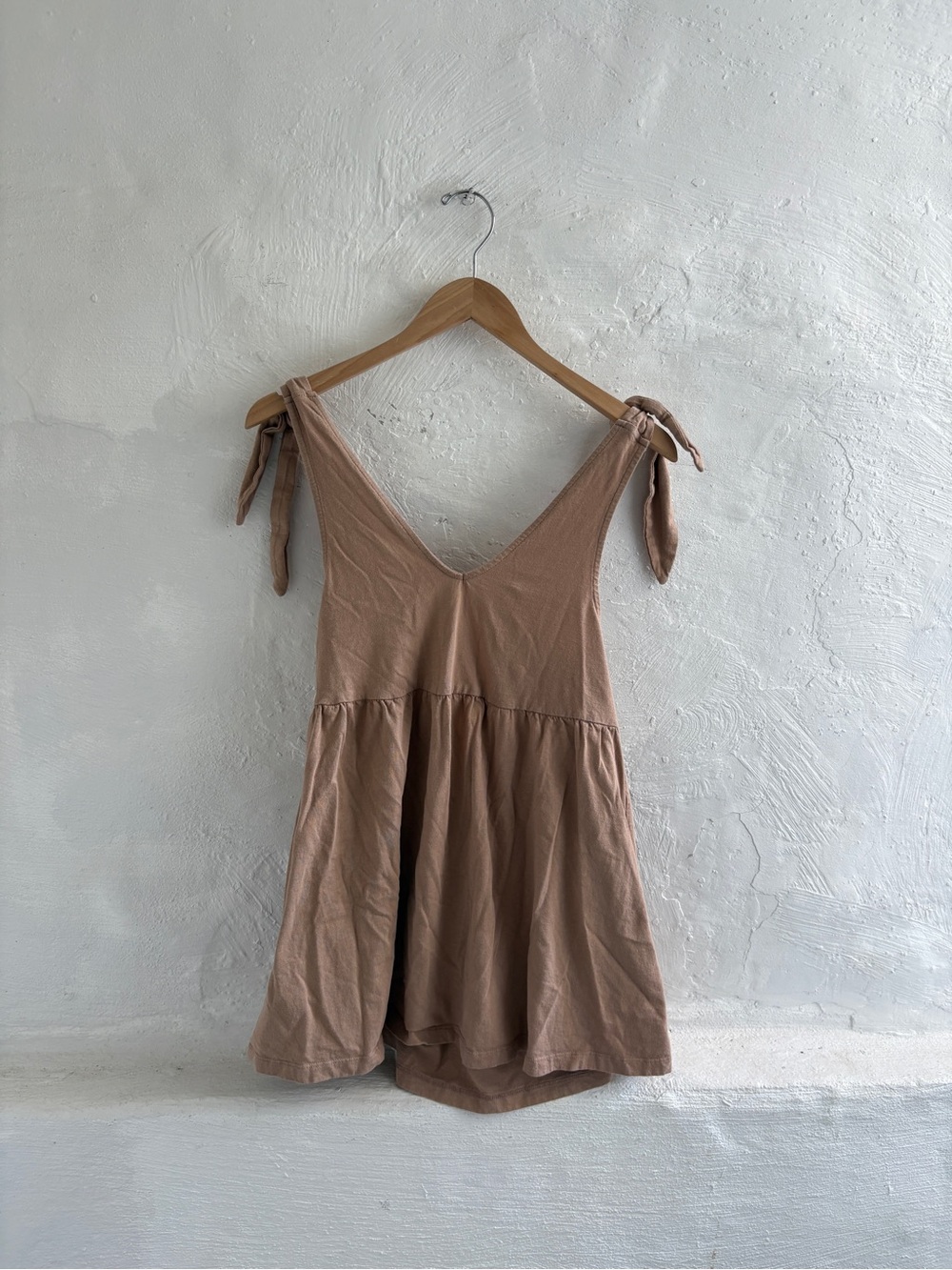 ASOS 100% cotton shoulder tie mini dress / tunic tank top